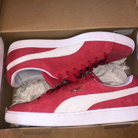 Puma Red Suede Sneakers - Picture 8 of 10